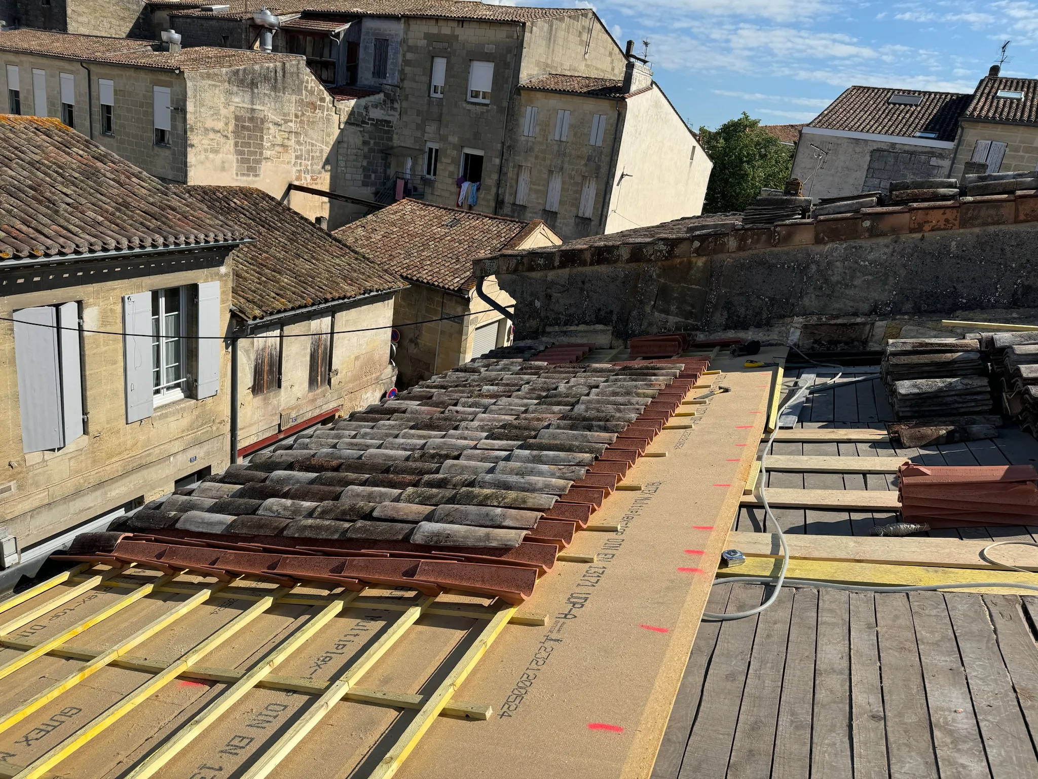 Remaniage et isolation de la toiture